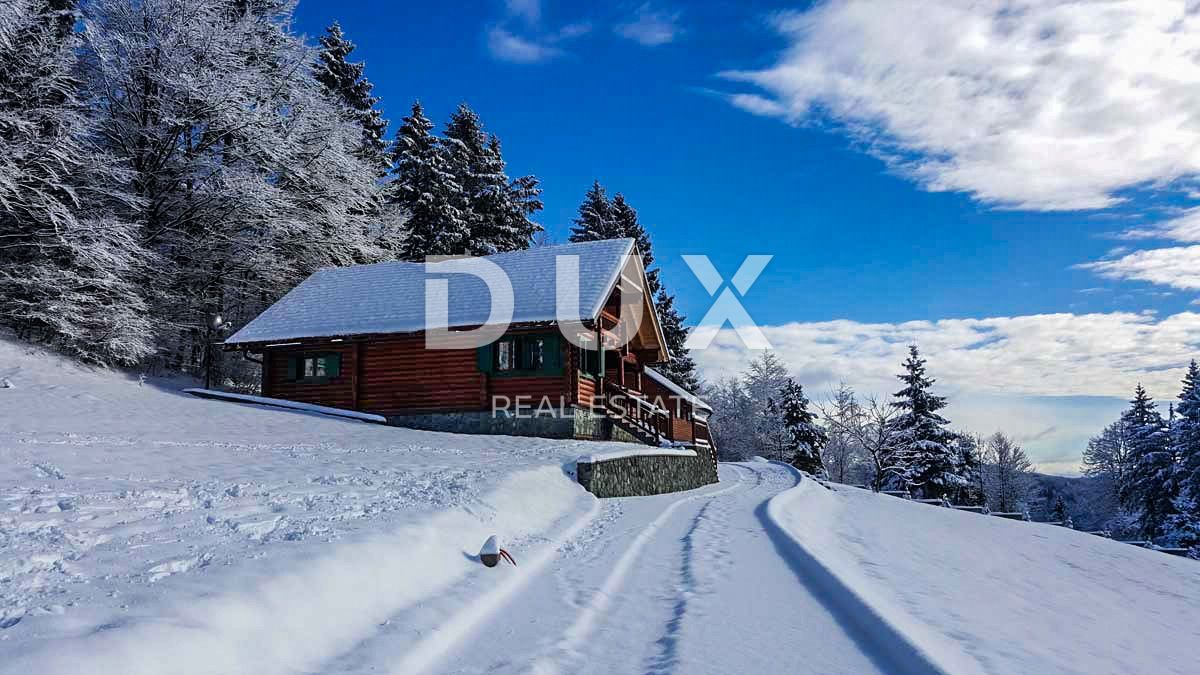 GORSKI KOTAR, RAVNA GORA - Čudovita počitniška hiša, na samem s 5.474 m2 ograjenega zemljišča