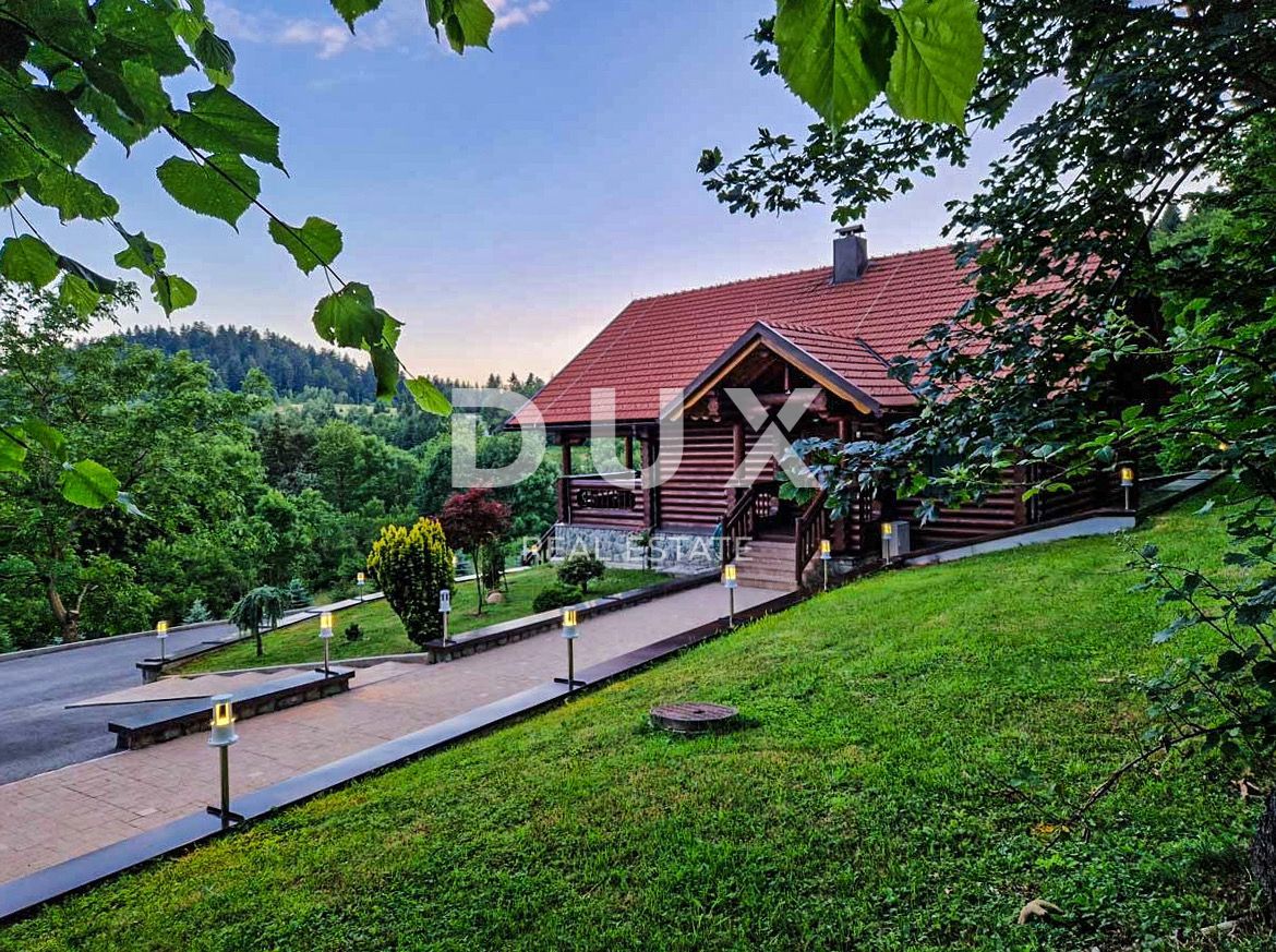 GORSKI KOTAR, RAVNA GORA - Čudovita počitniška hiša, na samem s 5.474 m2 ograjenega zemljišča