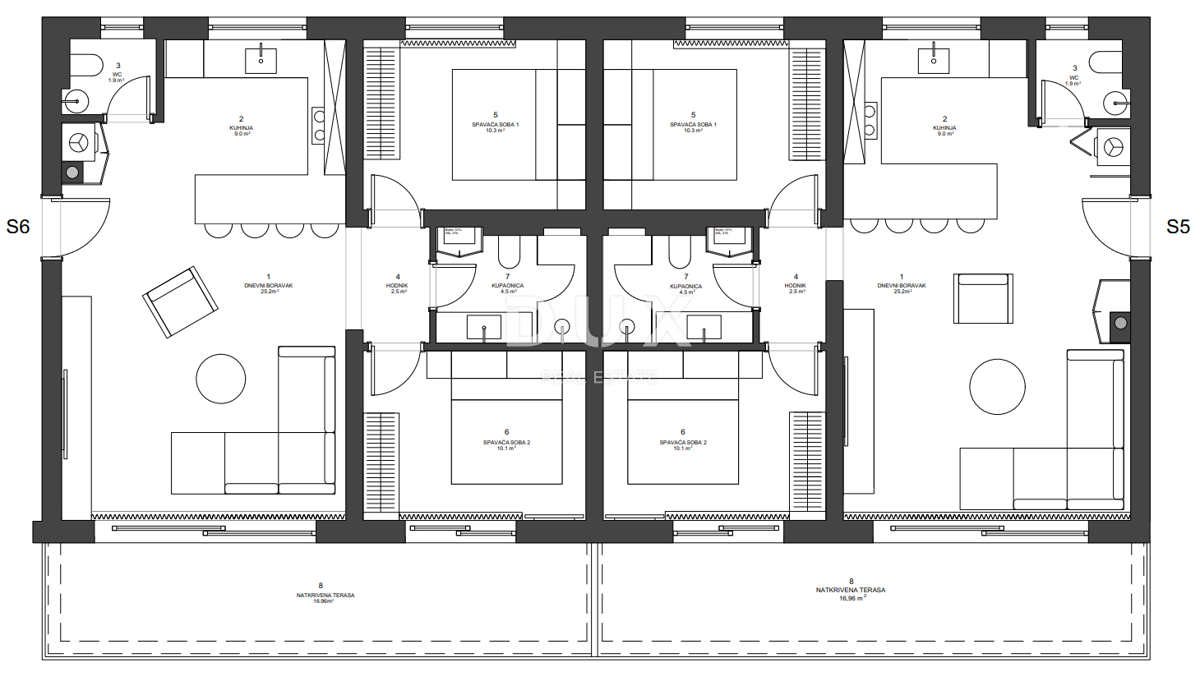 ZADAR, ZATON - Novogradnja z dvigalom 45 metrov od plaže! A6
