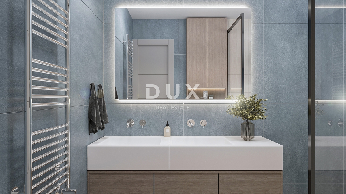 RIJEKA, KANTRIDA - 94m2 veliko stanovanje v luksuzni novogradnji le 250 metrov od morja z garažo in panoramskim pogledom na morje