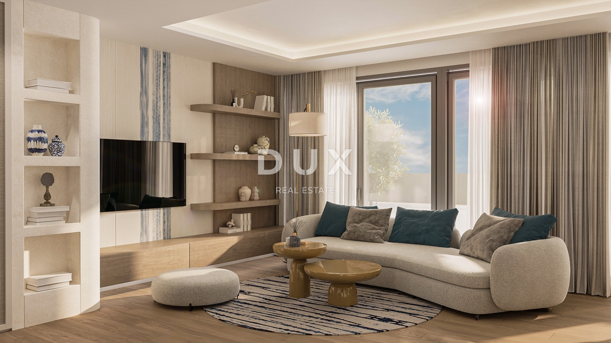 RIJEKA, KANTRIDA - 94m2 veliko stanovanje v luksuzni novogradnji le 250 metrov od morja z garažo in panoramskim pogledom na morje