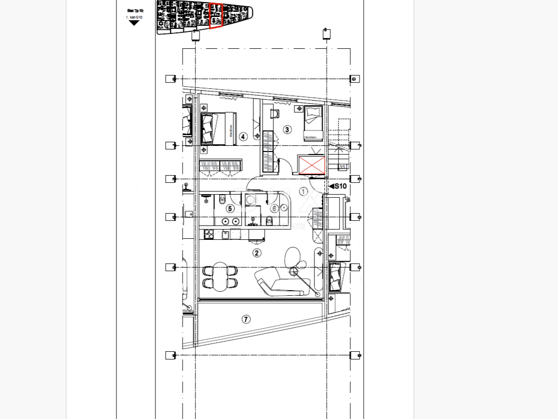 RIJEKA, KANTRIDA - 94m2 veliko stanovanje v luksuzni novogradnji le 250 metrov od morja z garažo in panoramskim pogledom na morje