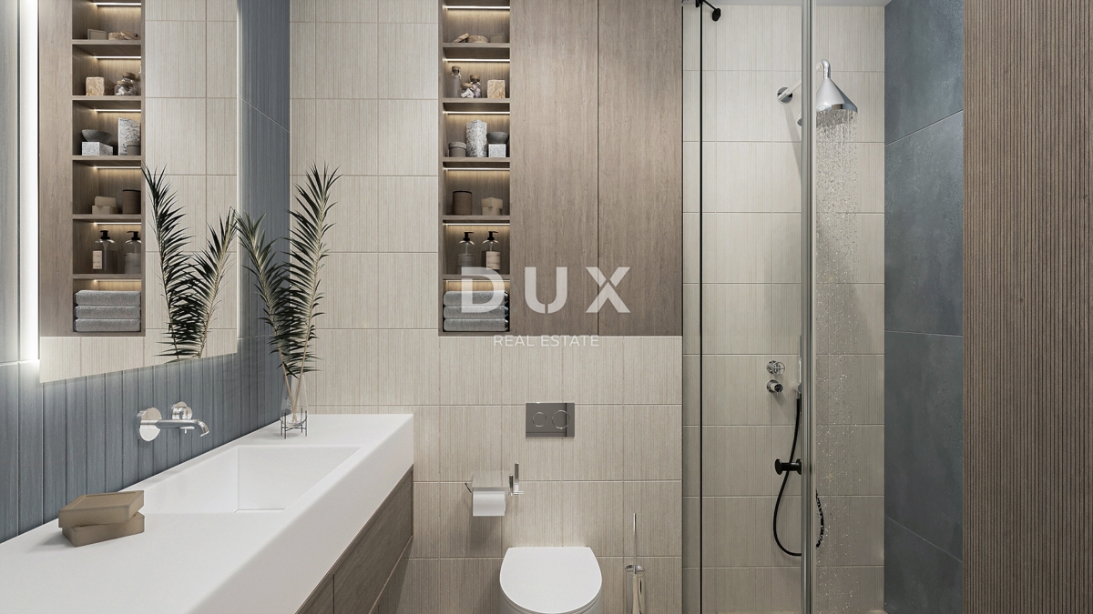 RIJEKA, KANTRIDA - 94m2 veliko stanovanje v luksuzni novogradnji le 250 metrov od morja z garažo in panoramskim pogledom na morje