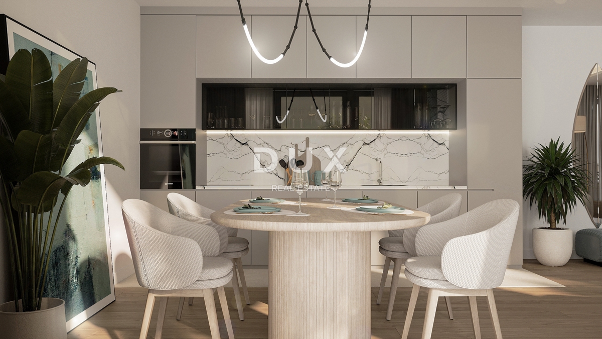 RIJEKA, KANTRIDA - 94m2 veliko stanovanje v luksuzni novogradnji le 250 metrov od morja z garažo in panoramskim pogledom na morje