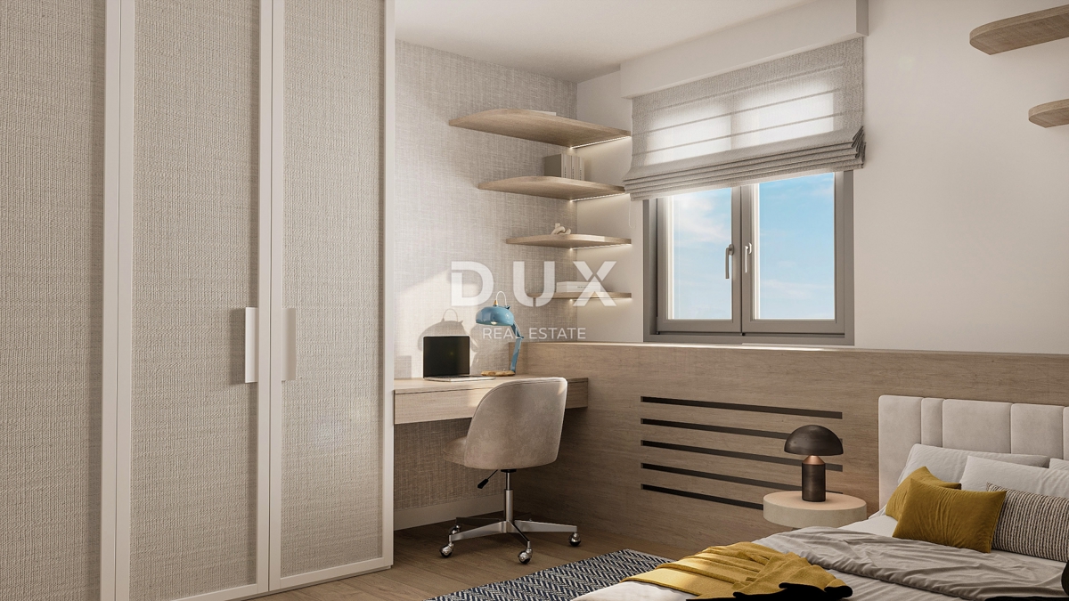 RIJEKA, KANTRIDA - 94m2 veliko stanovanje v luksuzni novogradnji le 250 metrov od morja z garažo in panoramskim pogledom na morje