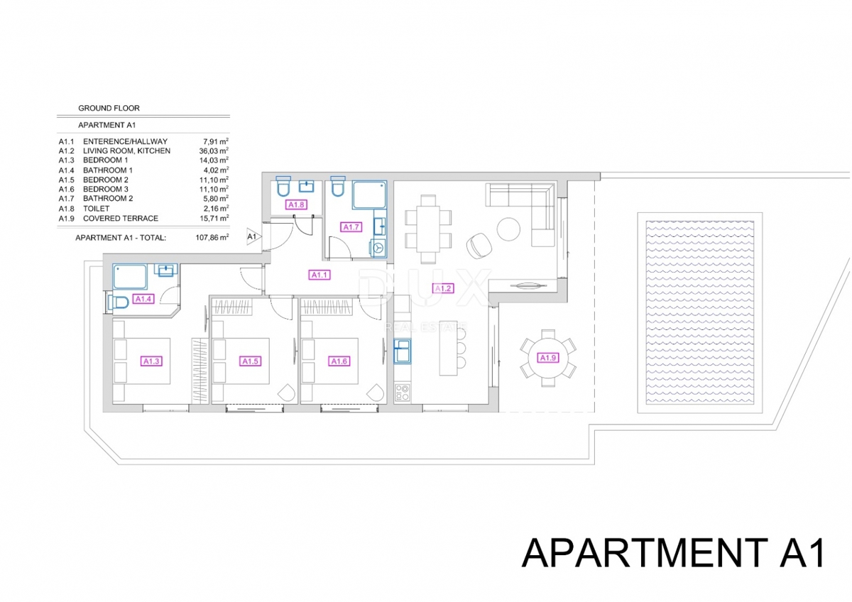 Stanovanje Vrbnik, 101m2