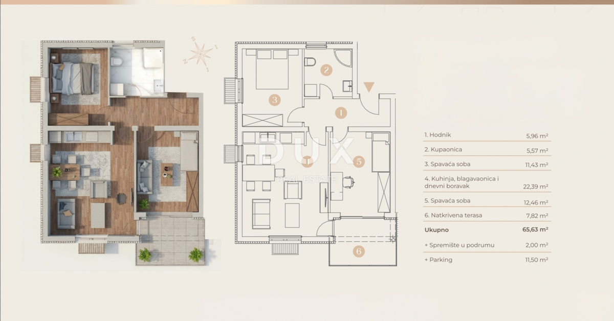 VIŠKOVO, SARŠONI - PRILOŽNOST 2S+B v novogradnji na idealni lokaciji