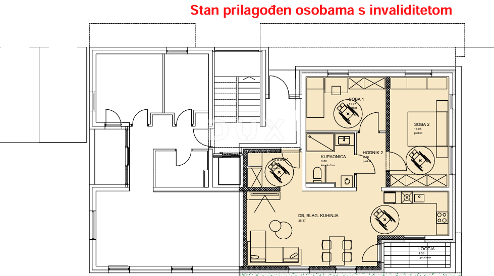 ZAGREB, SESVETE - Moderno trisobno stanovanje z zasebnim vrtom, novogradnja v pritličju