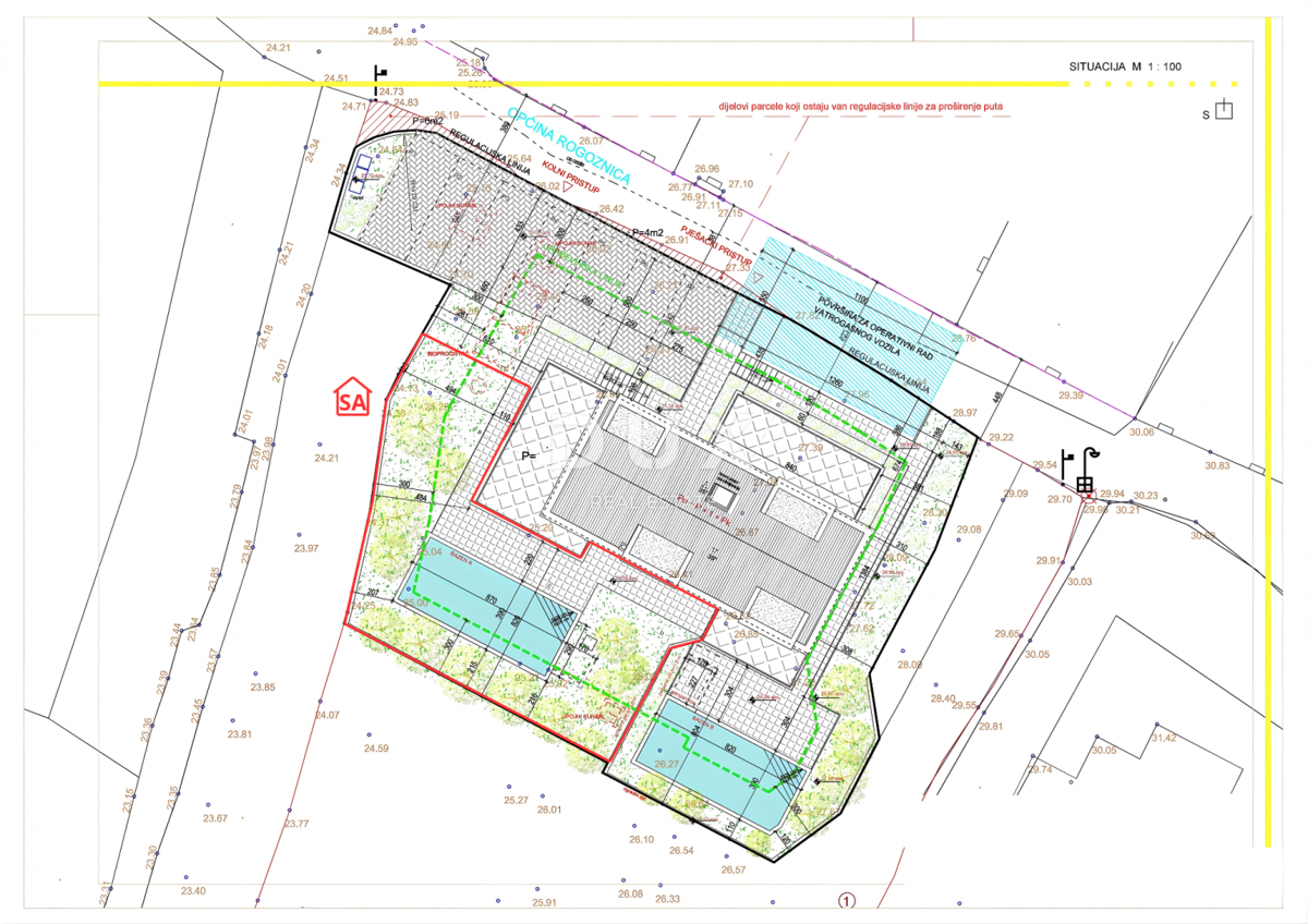 ROGOZNICA, STIVAŠNICA – Apartma v pritličju z bazenom in pogledom na morje