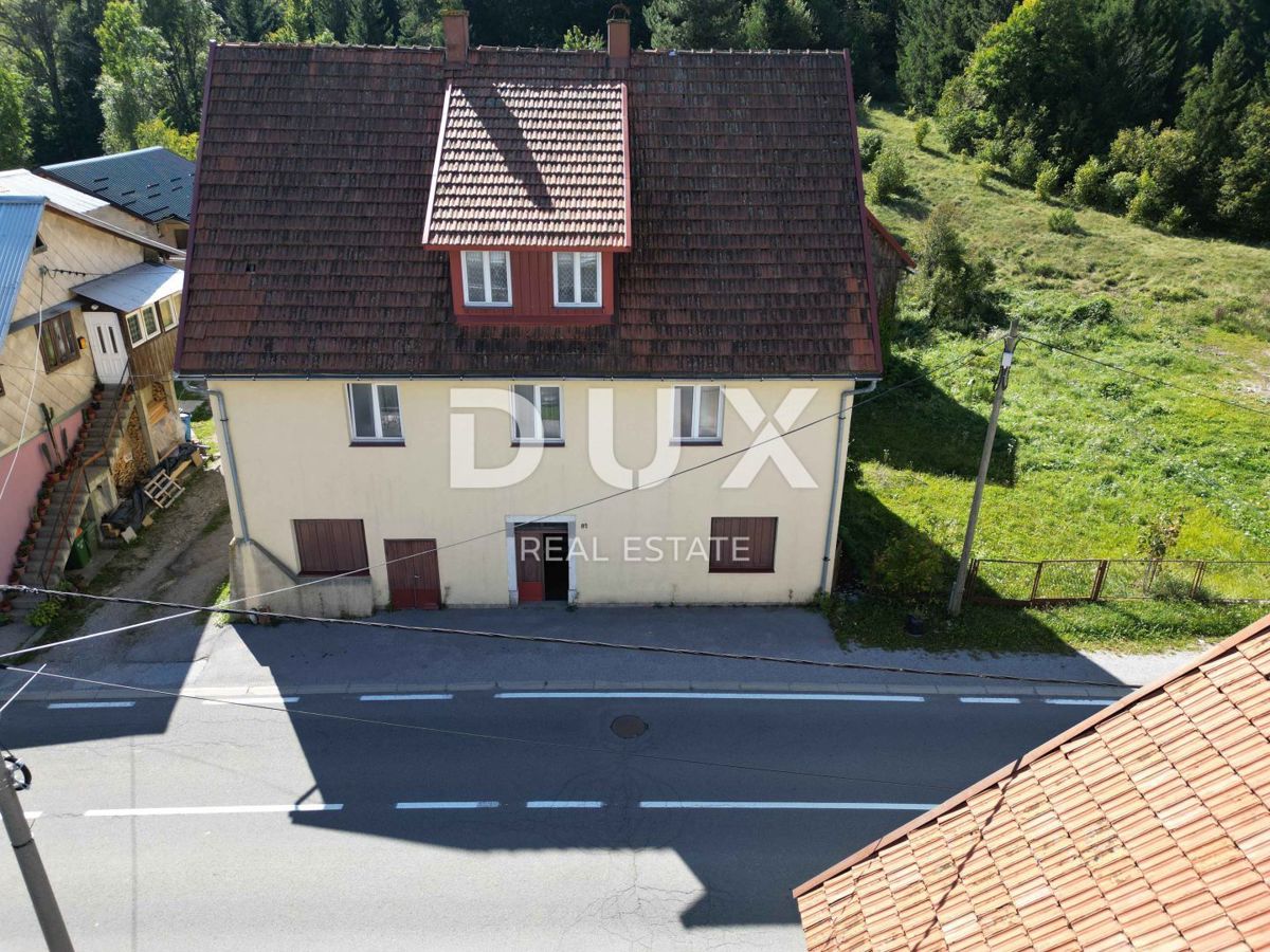 GORSKI KOTAR, SUNGER- stara hiša + 2 gospodarski poslopji + okolica 9000m2