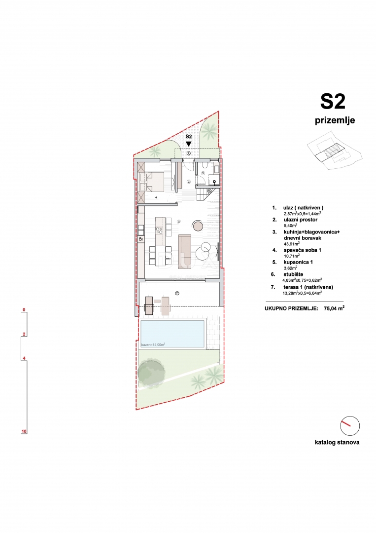 ŠIBENIK, VODICE - Luksuzni triplex z bazenom in pogledom na morje