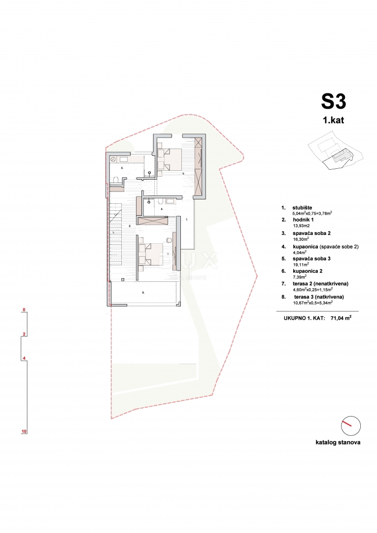 ŠIBENIK, VODICE - Luksuzni triplex z bazenom in pogledom na morje