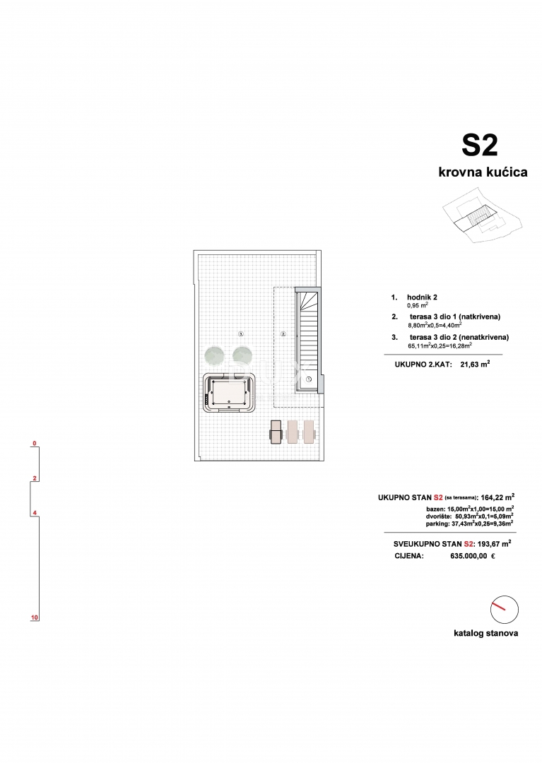 ŠIBENIK, VODICE - Luksuzni triplex z bazenom in pogledom na morje