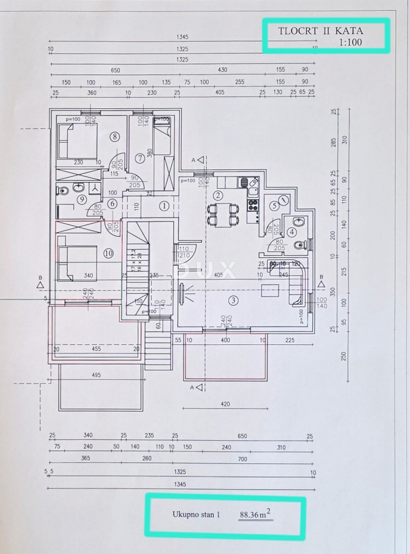 RIJEKA, PEHLIN, PODMURVICE - dvonadstropno stanovanje 106,97 m2 v novogradnji s pogledom na morje, dnevna soba + 3 spalnice. - STANOVANJE 4L