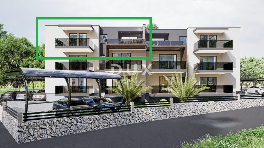 RIJEKA, PEHLIN, PODMURVICE - dvonadstropno stanovanje 106,97 m2 v novogradnji s pogledom na morje, dnevna soba + 3 spalnice. - STANOVANJE 4L