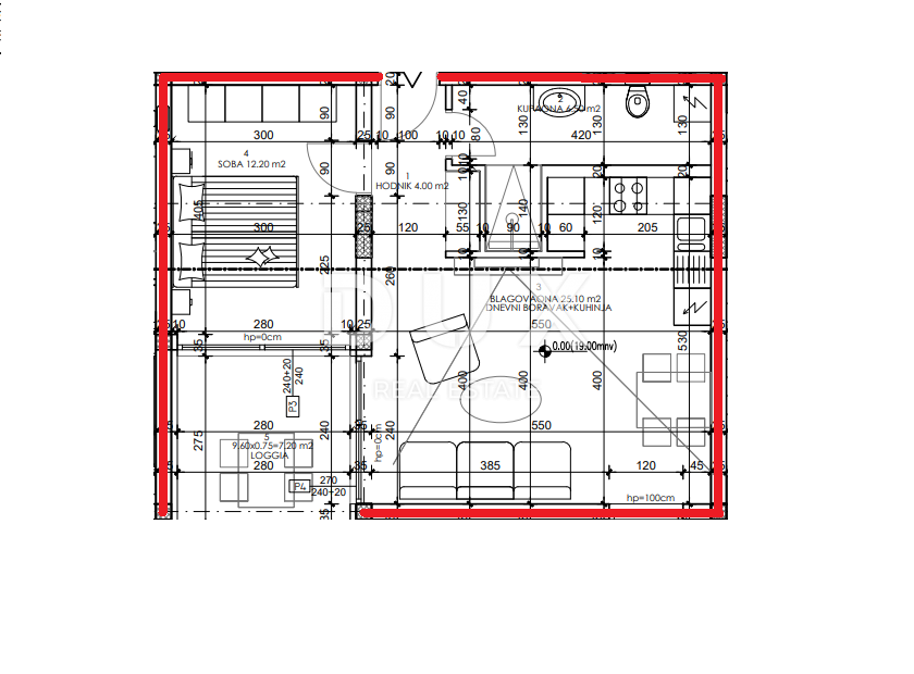 Veli vrh, Pula, 55m2