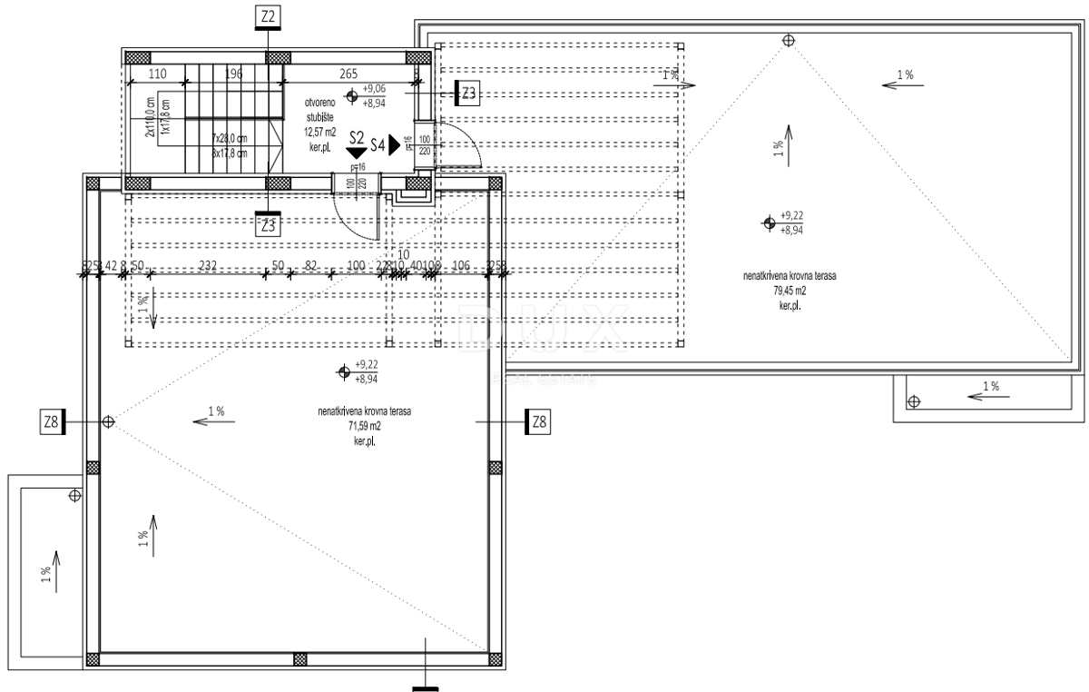 ZADAR, PETRČANE - Penthouse 2. red do morja! Punta Skala! S4
