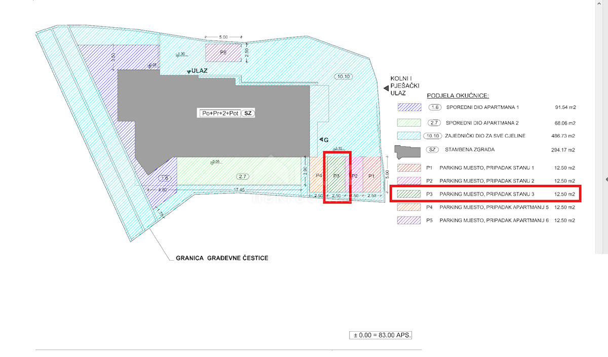 OPATIJA, CENTER - novozgrajeno stanovanje 156,85 m2 s panoramskim pogledom na morje - STANOVANJE 3