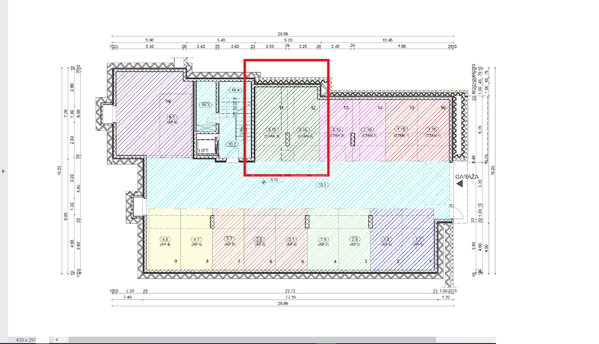 OPATIJA, CENTER - novozgrajeno stanovanje 156,85 m2 s panoramskim pogledom na morje - STANOVANJE 3