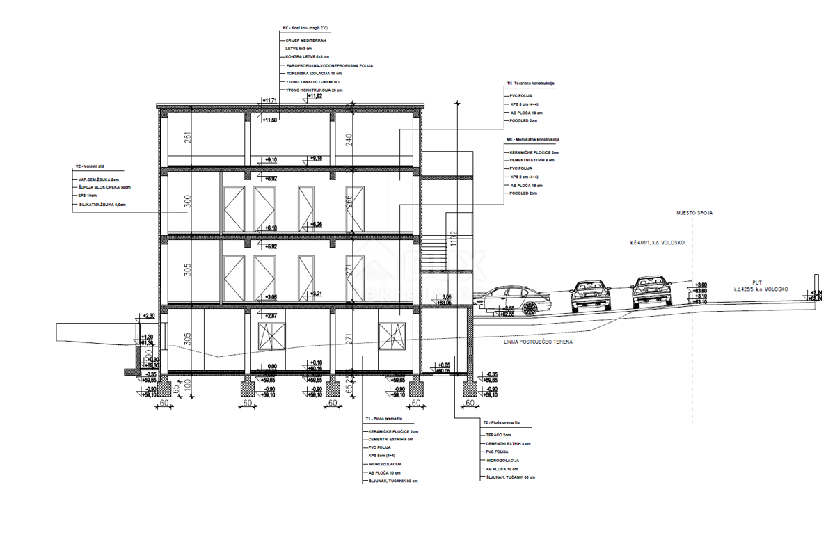 OPATIJA, VOLOSKO - zazidljiva parcela 640m2 Z ZAZD. Z DOVOLJENJEM!!! in pogled na morje za stanovanjski objekt - apartmaji/apartmaji/družinska hiša/vila/hiša za najem - počitnice z bazenom