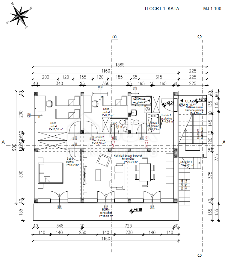 OPATIJA, VOLOSKO - zazidljiva parcela 640m2 Z ZAZD. Z DOVOLJENJEM!!! in pogled na morje za stanovanjski objekt - apartmaji/apartmaji/družinska hiša/vila/hiša za najem - počitnice z bazenom