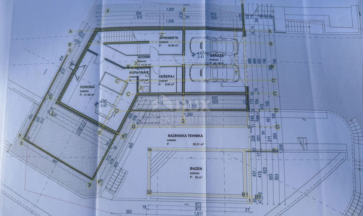 OPATIJA, POLJANE - zemljišče 4400m2 z gradbenim dovoljenjem za vilo z bazenom in pogledom na morje