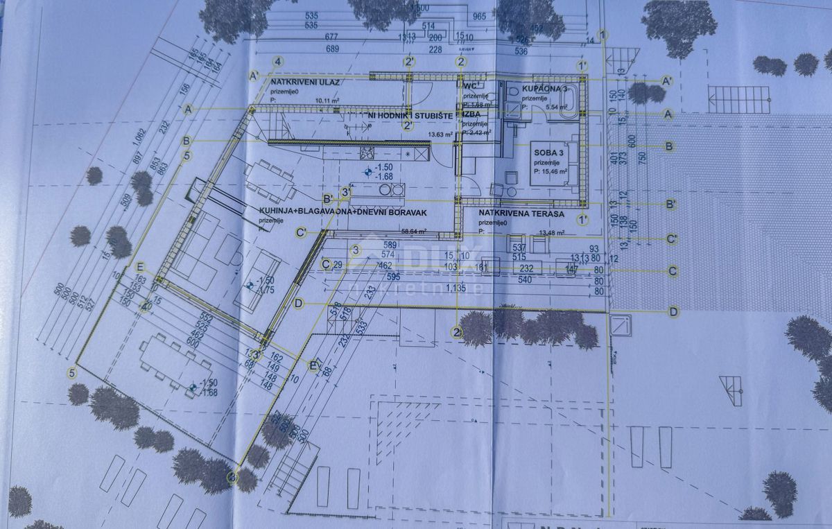 OPATIJA, POLJANE - zemljišče 4400m2 z gradbenim dovoljenjem za vilo z bazenom in pogledom na morje