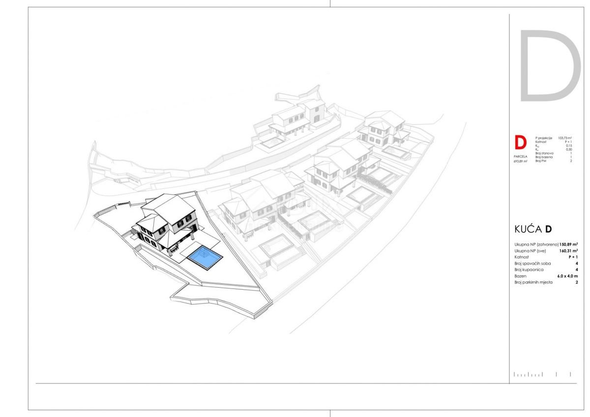 OTOK KRK, TRIBULJE - gradbeno zemljišče z projektom
