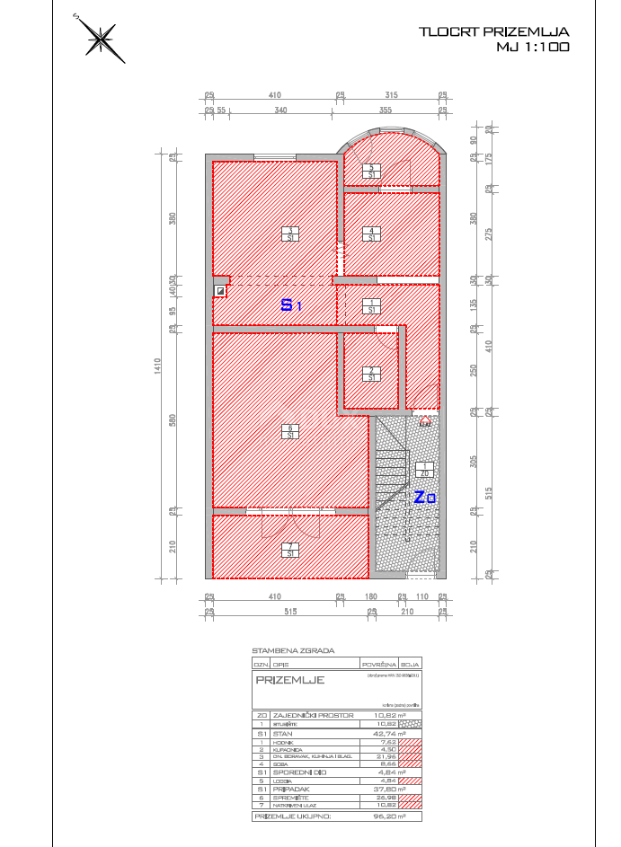 BELAFUZA, ZADAR - Stanovanje 42 m2 z garažo in dvoriščem