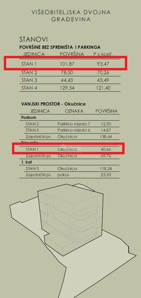 COSTABELLA, BIVIO, KANTRIDA - ekskluzivno stanovanje 101,87m2 pritličje, 100m od morja, čudovit razgled + vrt 40m2 - APARTMA 1