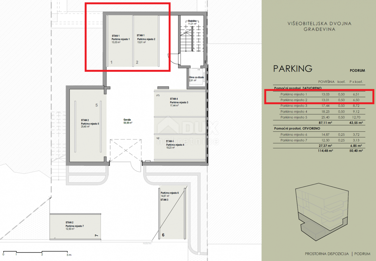 COSTABELLA, BIVIO, KANTRIDA - ekskluzivno stanovanje 101,87m2 pritličje, 100m od morja, čudovit razgled + vrt 40m2 - APARTMA 1