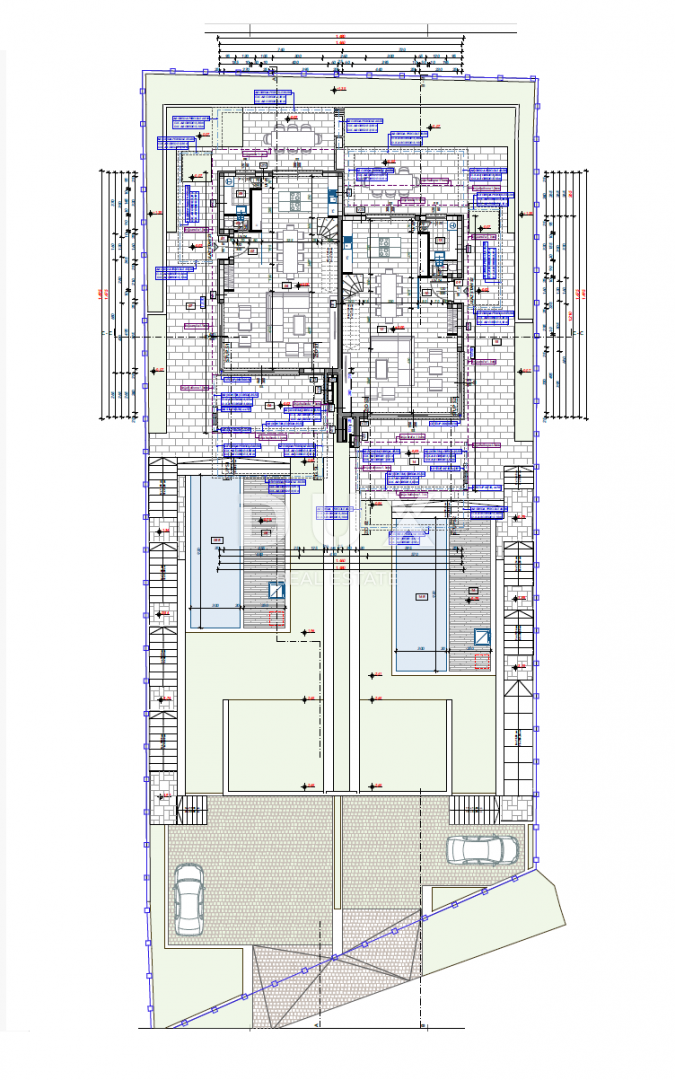 KOSTRENA - vila dvojček 2. VRSTA DO MORJA!!! 492m2 z bazenom in pogledom na morje + urejen vrt 500m2