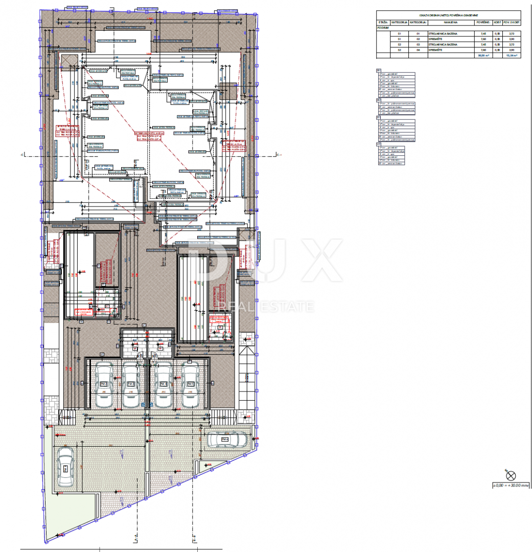 KOSTRENA - vila dvojček 2. VRSTA DO MORJA!!! 492m2 z bazenom in pogledom na morje + urejen vrt 500m2