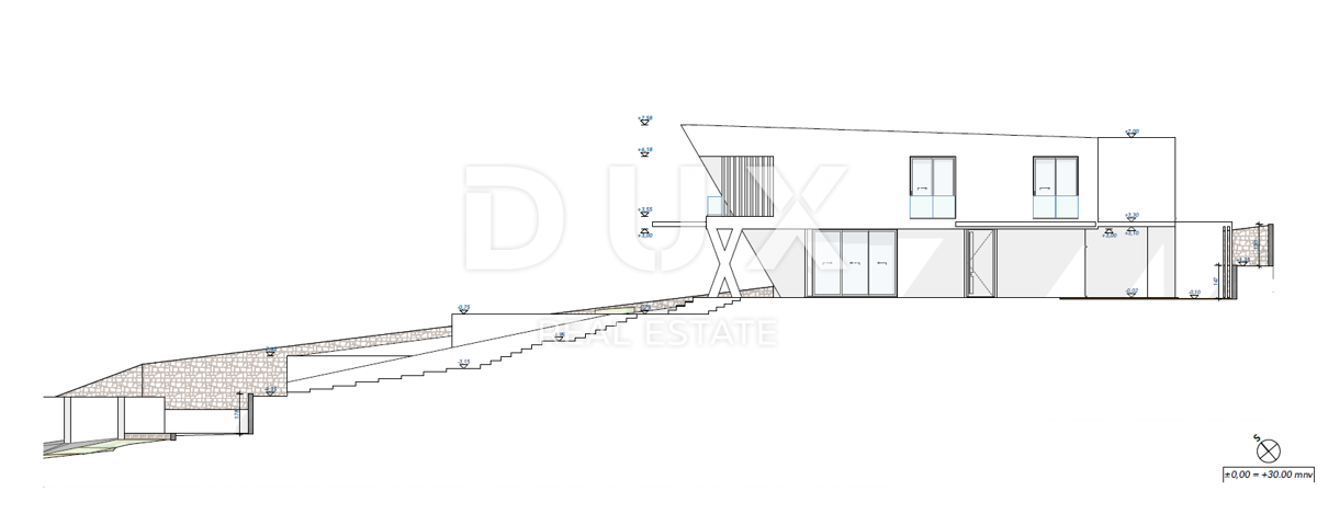 KOSTRENA - vila dvojček 2. VRSTA DO MORJA!!! 492m2 z bazenom in pogledom na morje + urejen vrt 500m2