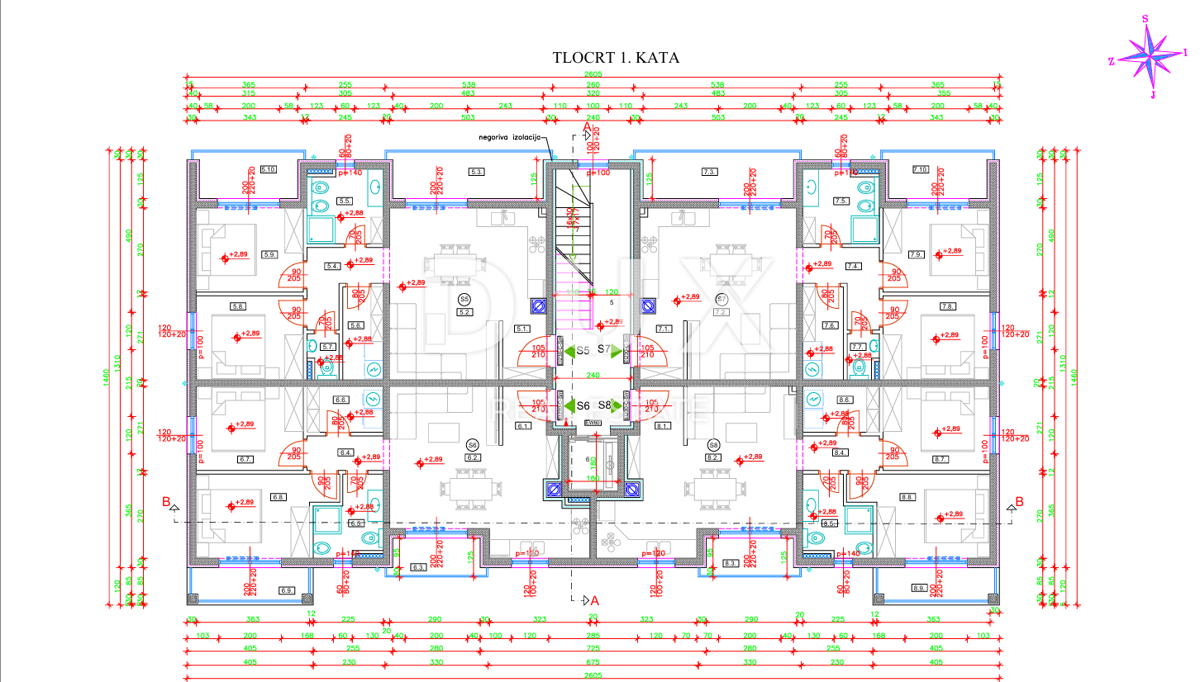 ISTRA, TAR - Dvosobno stanovanje 70,37m2, novogradnja, 1. NADSTROPJE