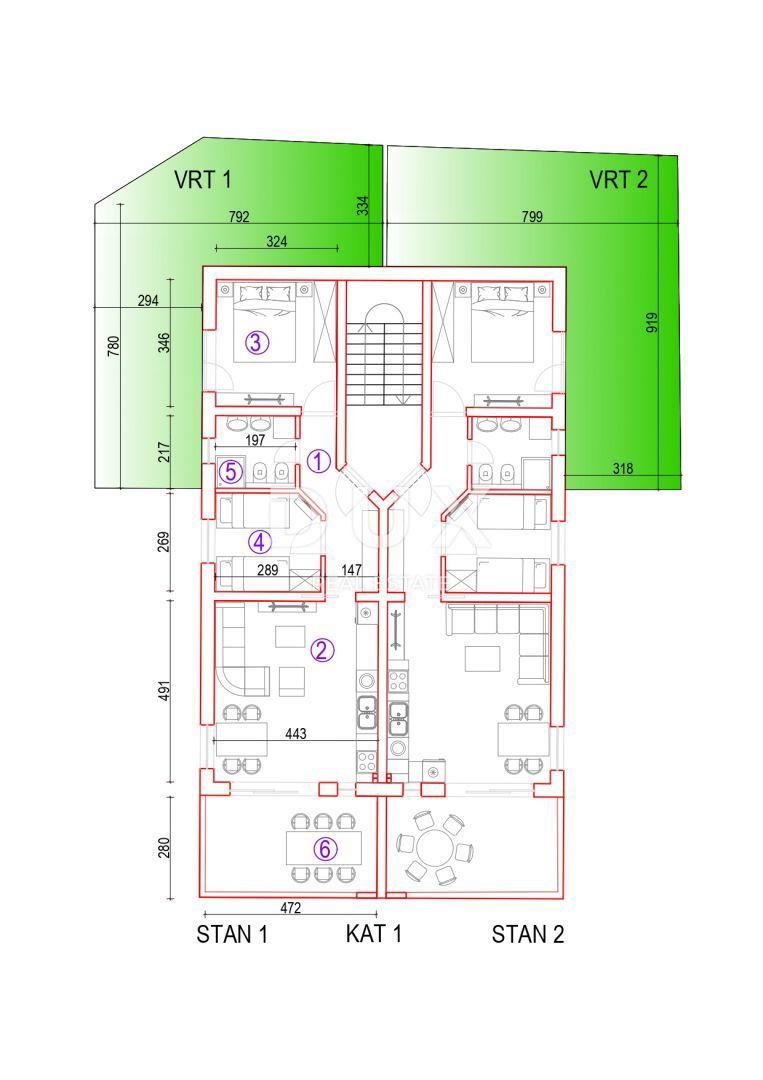 PAG, MESTO PAG - Apartma 200m od morja, S1