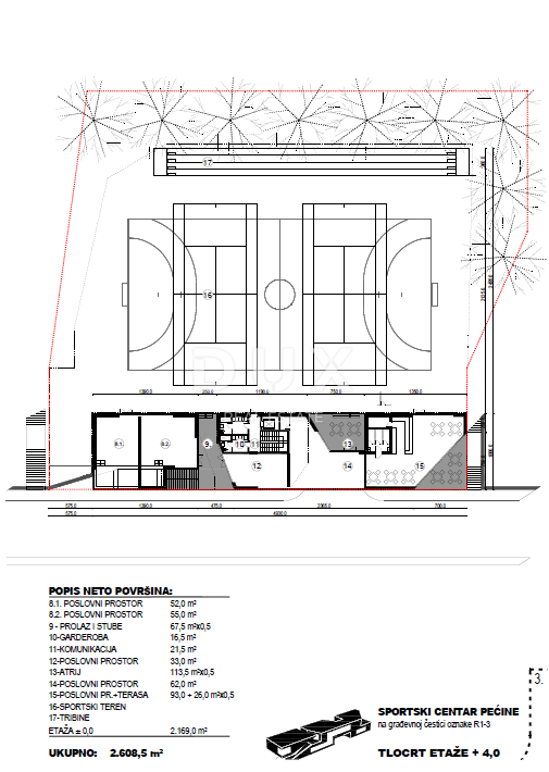 RIJEKA, PEĆINE - zemljišče 2. red do morja 3072m2 za športni center z garažami / hotel