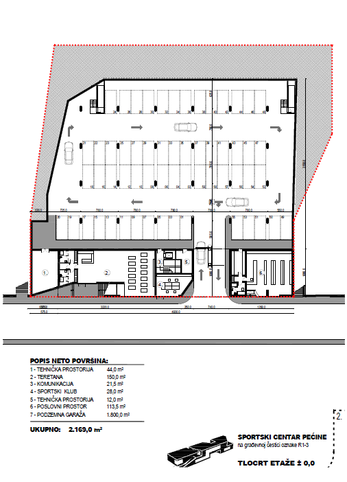 RIJEKA, PEĆINE - zemljišče 2. red do morja 3072m2 za športni center z garažami / hotel