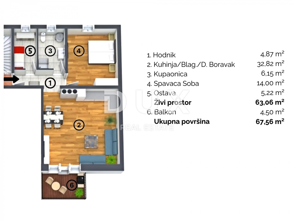 ISTRA, BUJE - Stanovanje v kamniti stavbi