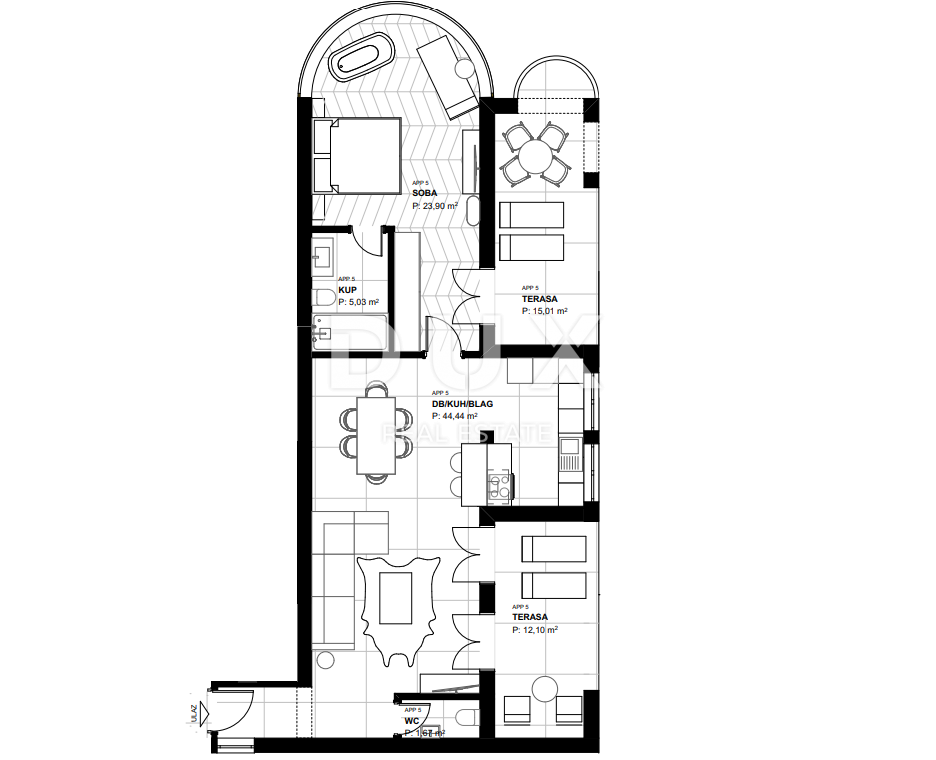 Stanovanje Lovran, 75m2
