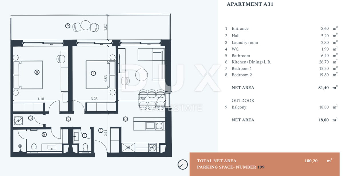 Stanovanje Savudrija, Umag, 103,60m2