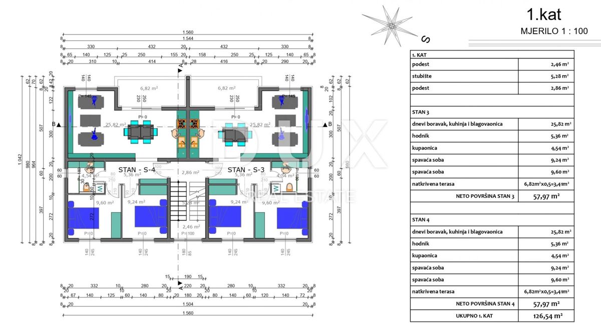 OTOK PAG, ŠIMUNI - Apartma z 2 spalnicama in dnevno sobo na prestižni lokaciji 50 m od morja, PRILOŽNOST