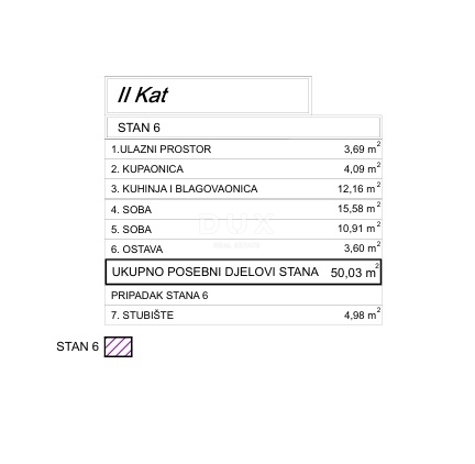 OTOK KRK, OMIŠALJ - Apartma 2 spalnici + dnevna soba 50 m2