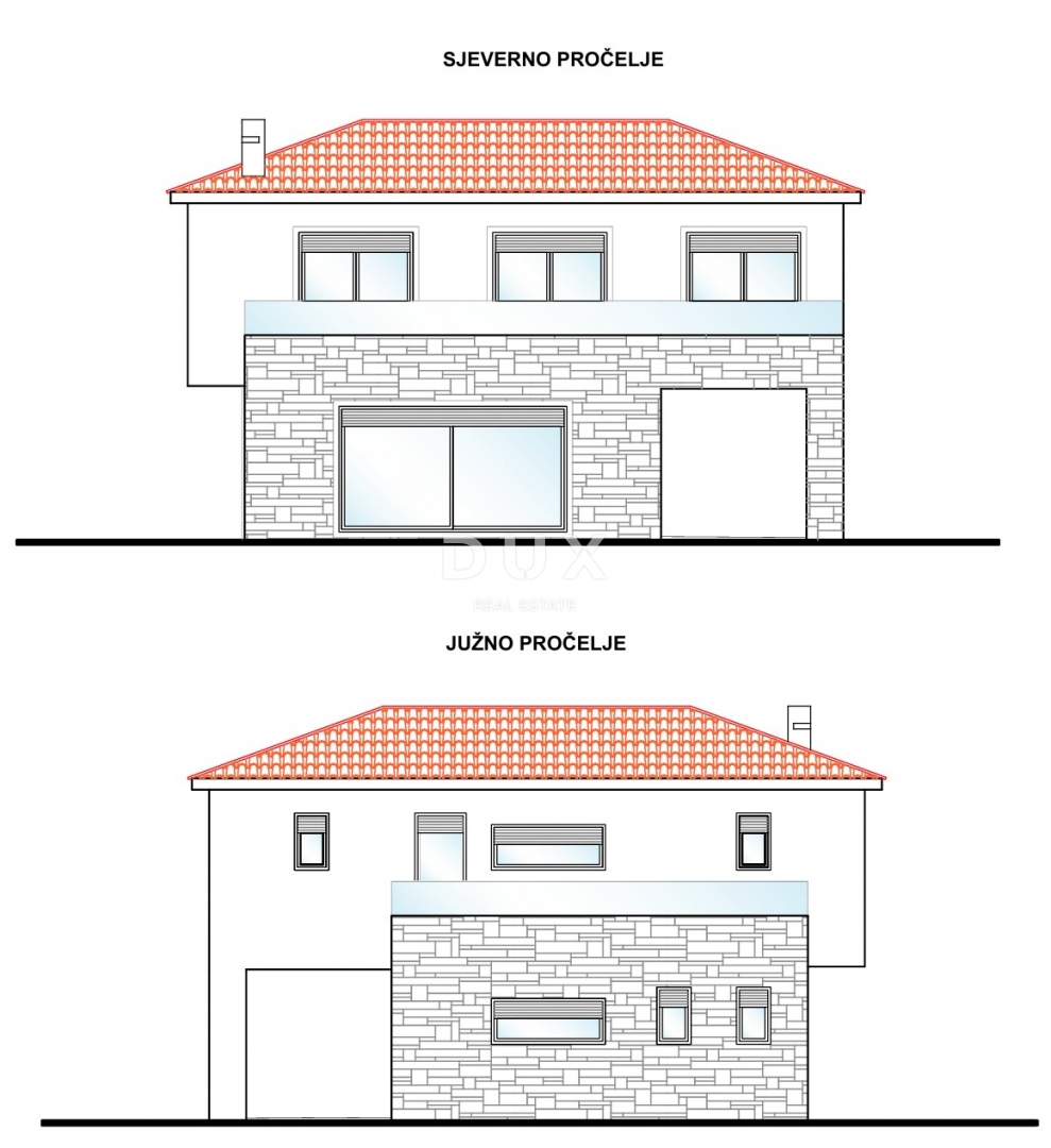OTOK KRK, MALINSKA (okolica) - Gradbeno zemljišče s projektom