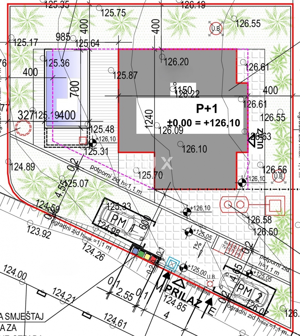 OTOK KRK, MALINSKA (okolica) - Gradbeno zemljišče s projektom