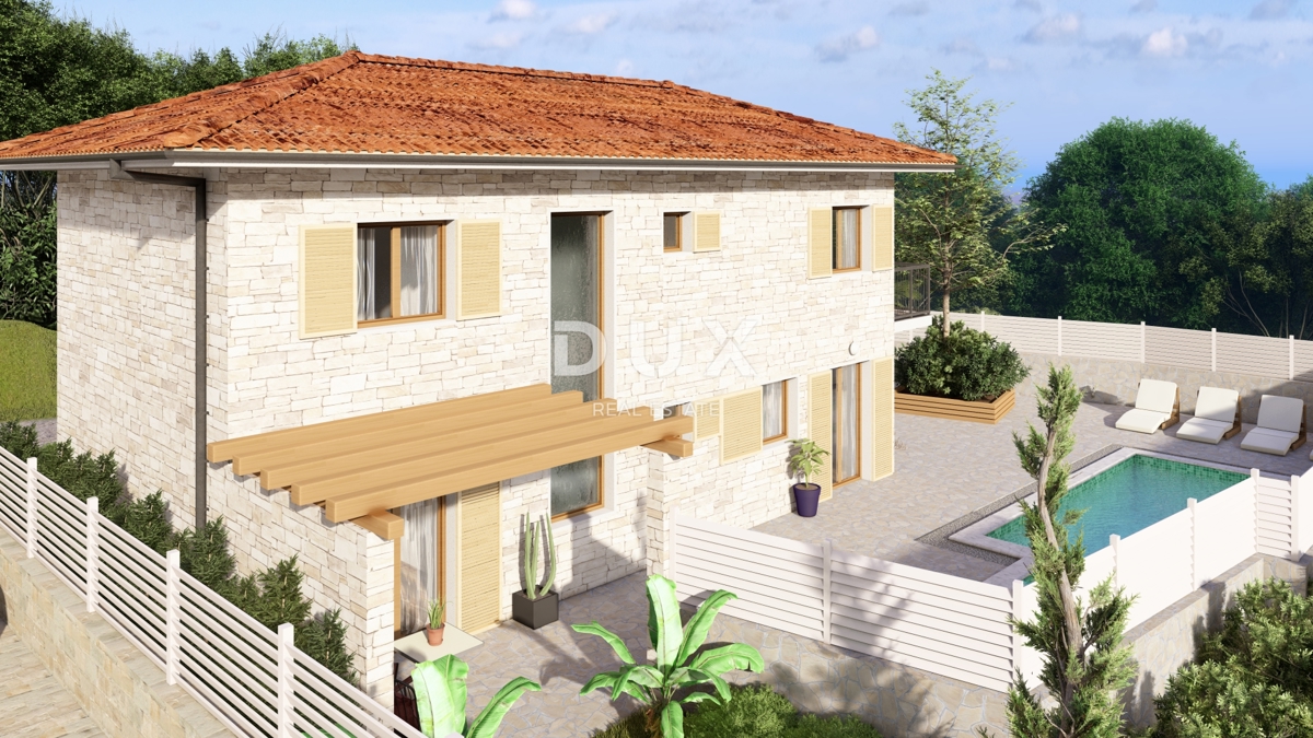 ISTRA, MOMJAN - AVTENTIČNA KAMNITA HIŠA S PROJEKTOM OBNOVE