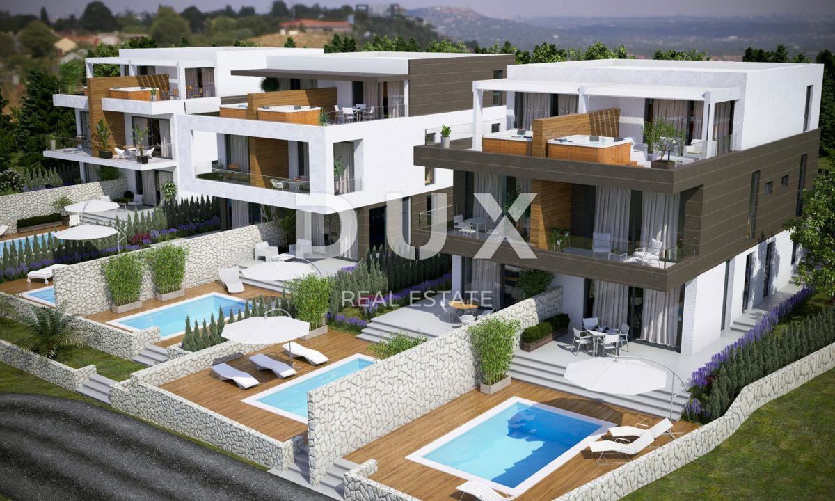 OTOK PAG, NOVALJA - Dvonadstropni penthouse s strešno teraso