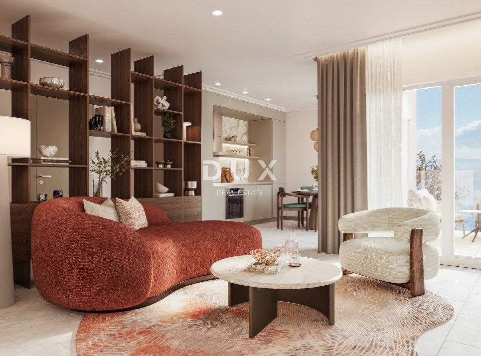 NOVI VINODOLSKI – 65 m² veliko stanovanje v ekskluzivnem letovišču, prva vrsta ob morju z zasebno plažo