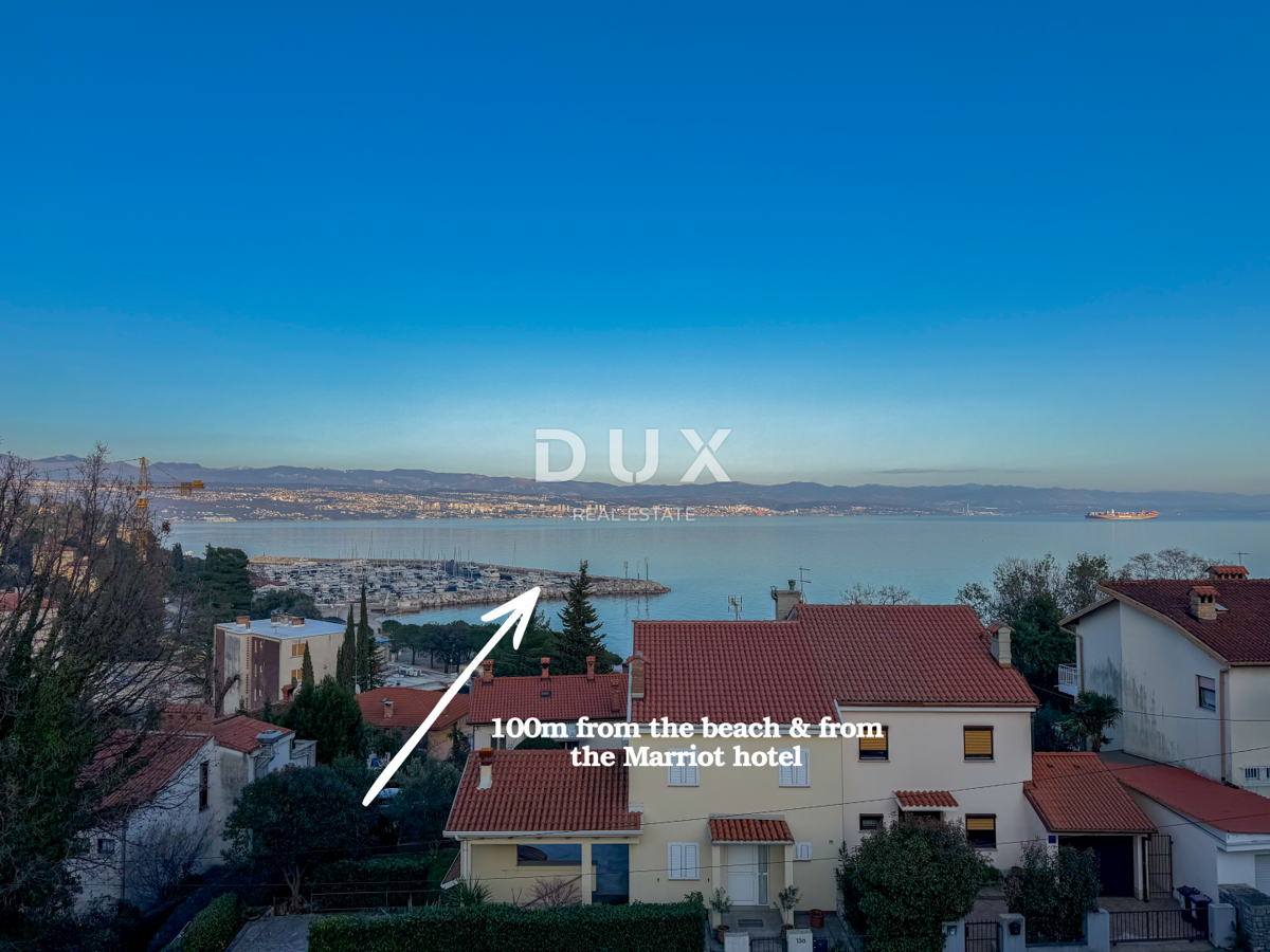 OPATIJA, IČIĆI - luksuzno stanovanje s teraso 100m od morja in znanega letovišča Marriott