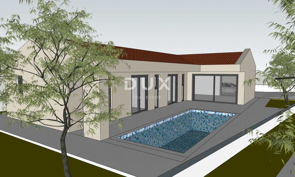 ISTRA, MARČANA - Premium projekt enonadstropne hiše z bazenom in kmetijskim zemljiščem